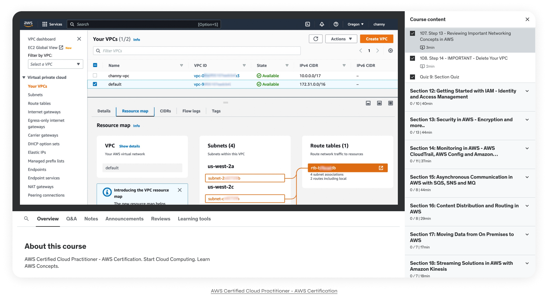AWS Certified Cloud Practitioner course