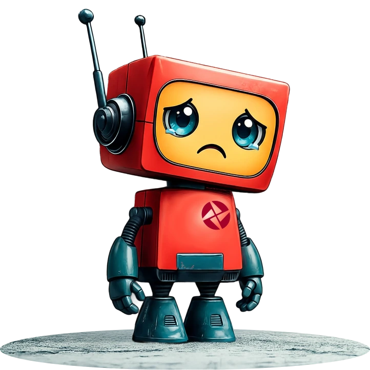 Mascot showing empathy when something goes wrong