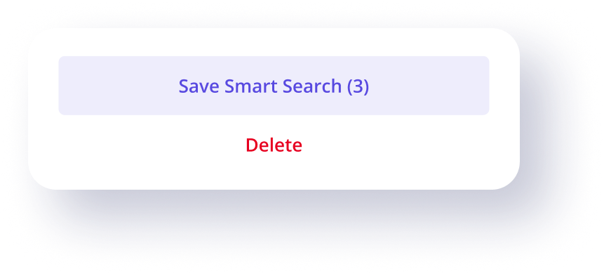 Save Smart Search and Delete actions