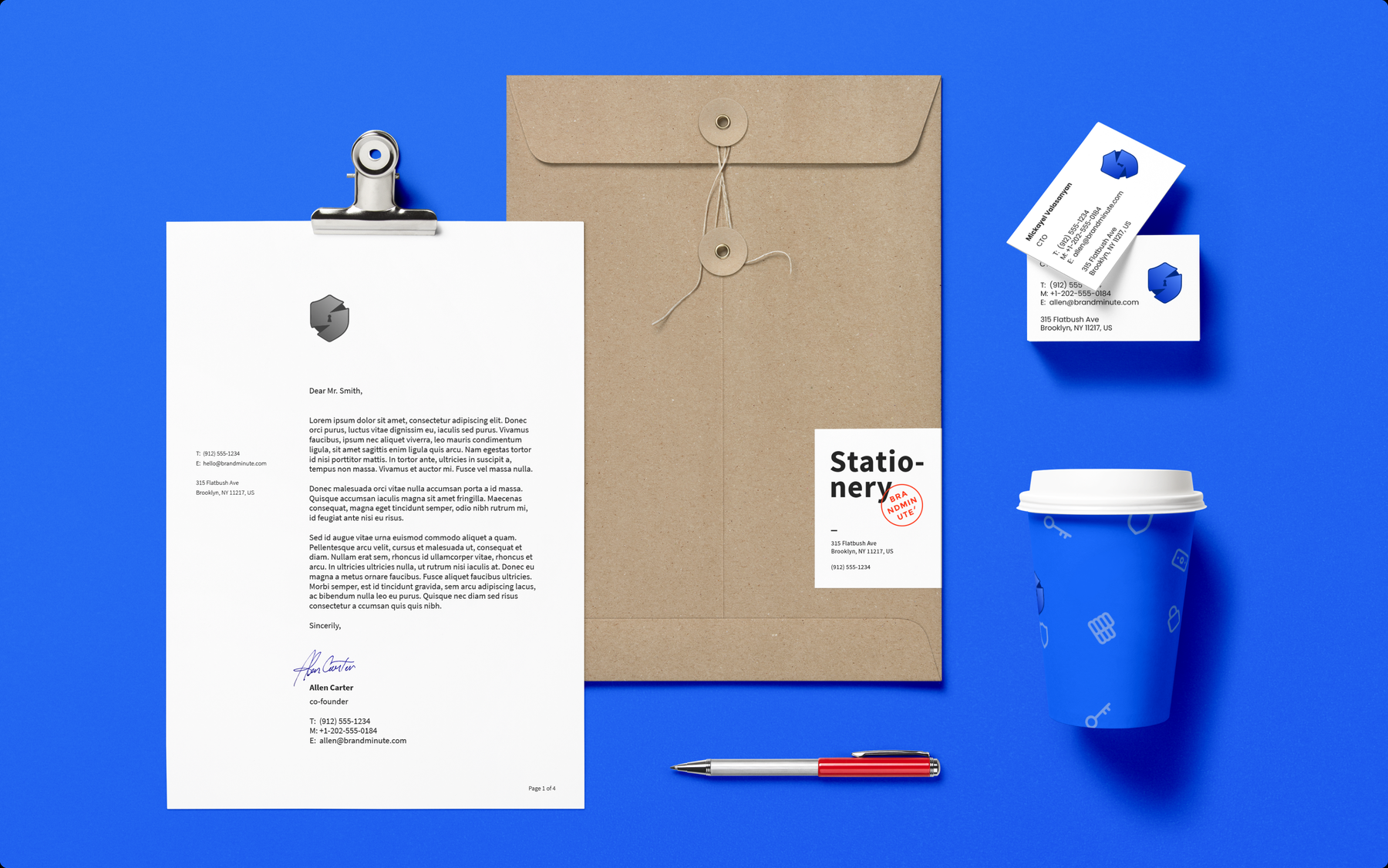 Securion identity mockups